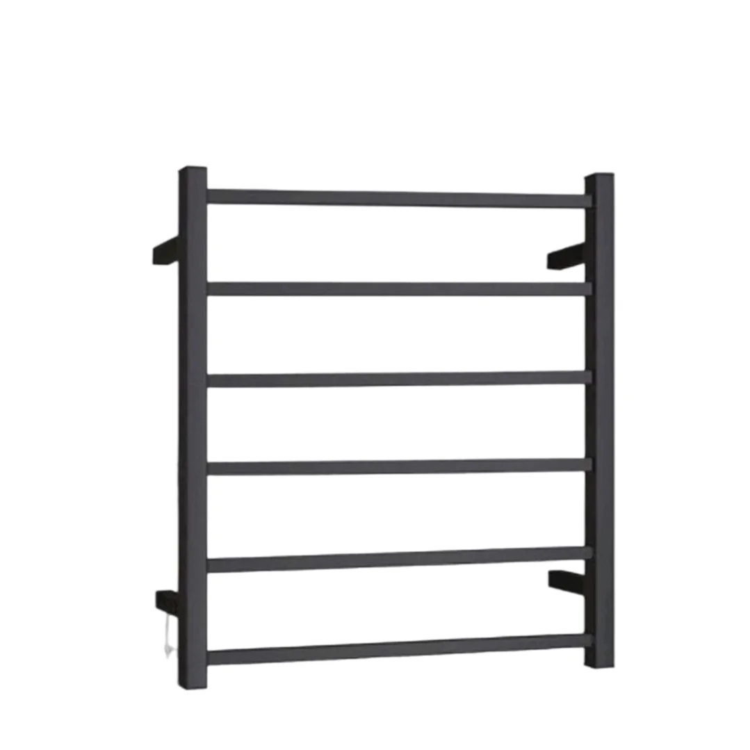 240V Square MATT Black Heater – 6 Bar | 675x620x120mm