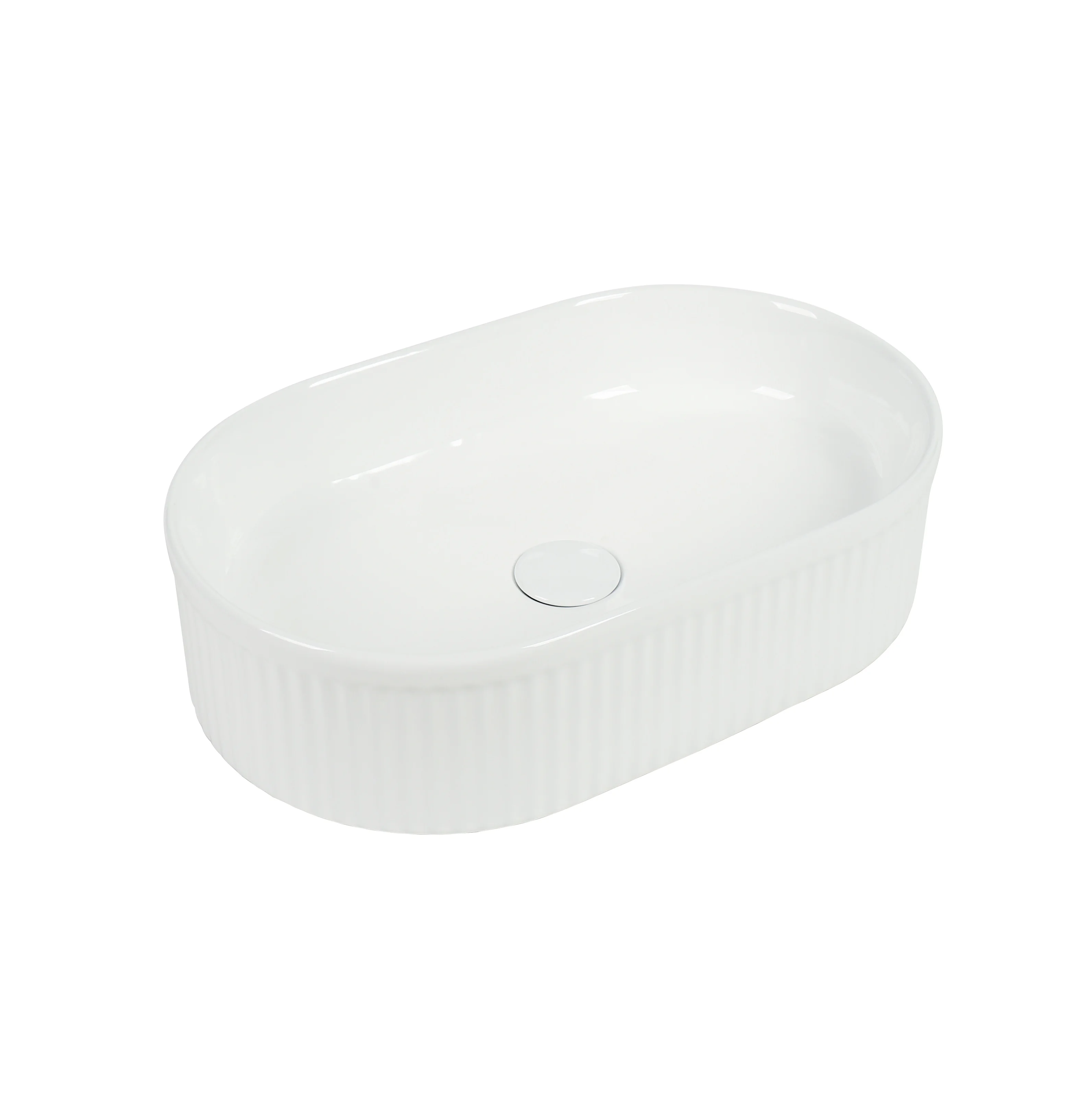 Modern Oval Ceramic Countertop Basin – White s20