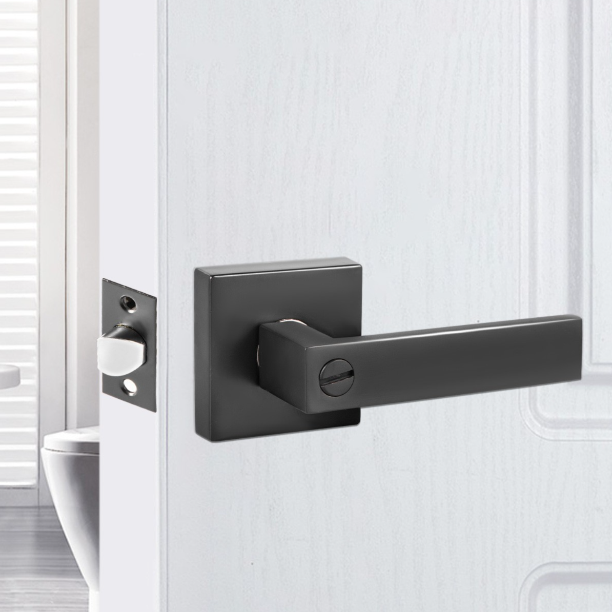 MBP TD001 Matt black Square Privacy Door Lock
