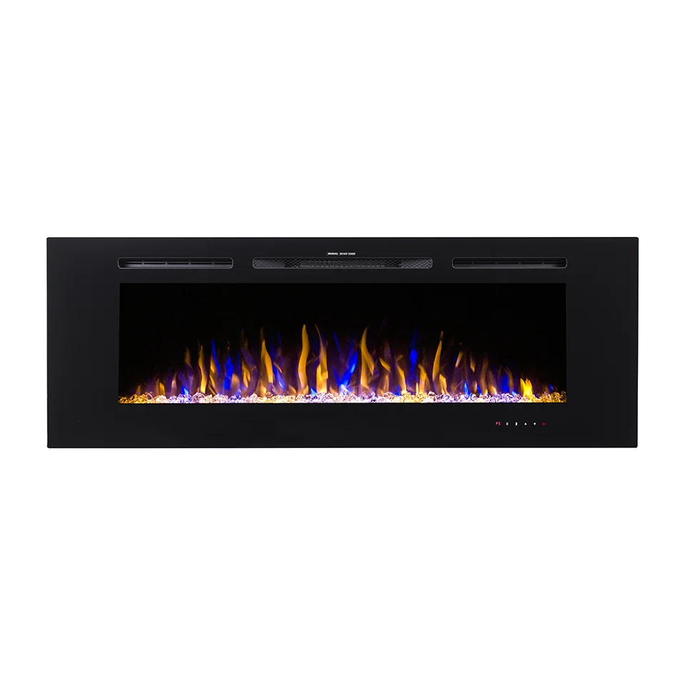 SAA45B Wall mounted & Wall recessed e-fireplace (with crystals,log-set &pebbles)