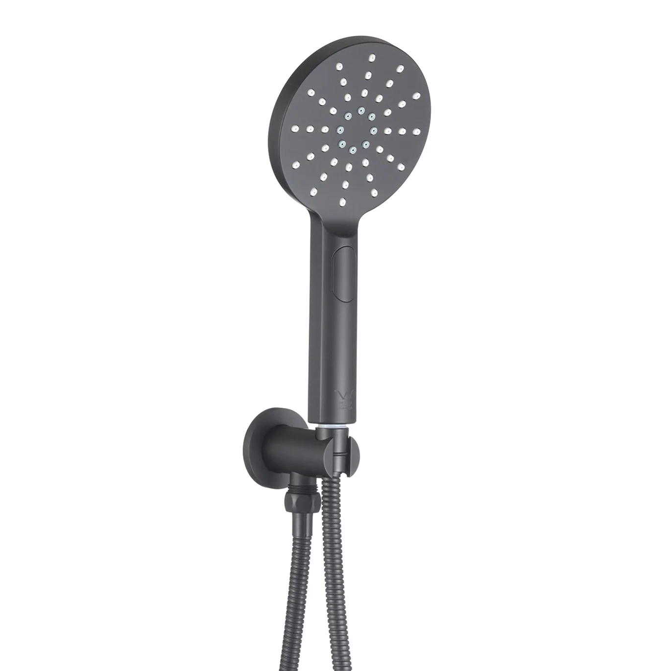 Round hand held shower with hose
