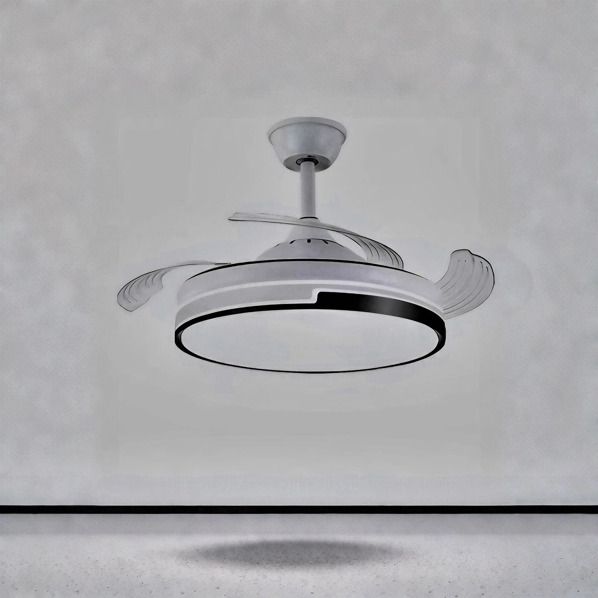 AV on ADVANCE ORDER- Modern LED Ceiling Fan Retractable blade design